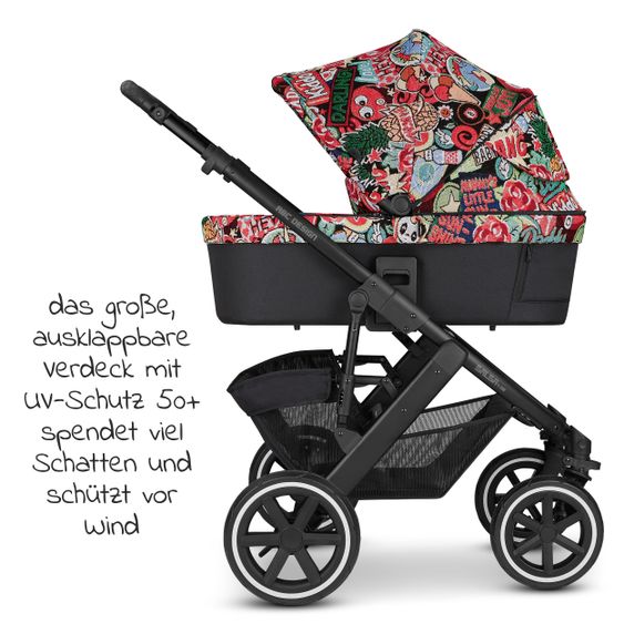 ABC Design Kombi-Kinderwagen Salsa 4 Air - inkl. Babywanne, Sportsitz und XXL Zubehörset - Fashion Edition - Comic