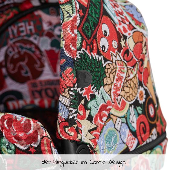 ABC Design Kombi-Kinderwagen Salsa 4 Air - inkl. Babywanne, Sportsitz und XXL Zubehörset - Fashion Edition - Comic