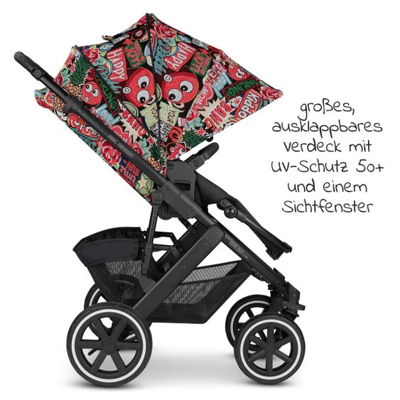 ABC Design Kombi-Kinderwagen Salsa 4 Air - inkl. Babywanne, Sportsitz und XXL Zubehörset - Fashion Edition - Comic