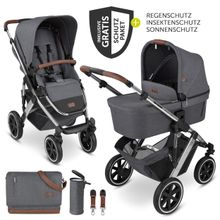 Kombi-Kinderwagen Salsa 4 Air - inkl. Babywanne, Sportsitz, Wickeltasche & Zubehörpaket - Diamond Edition - Asphalt