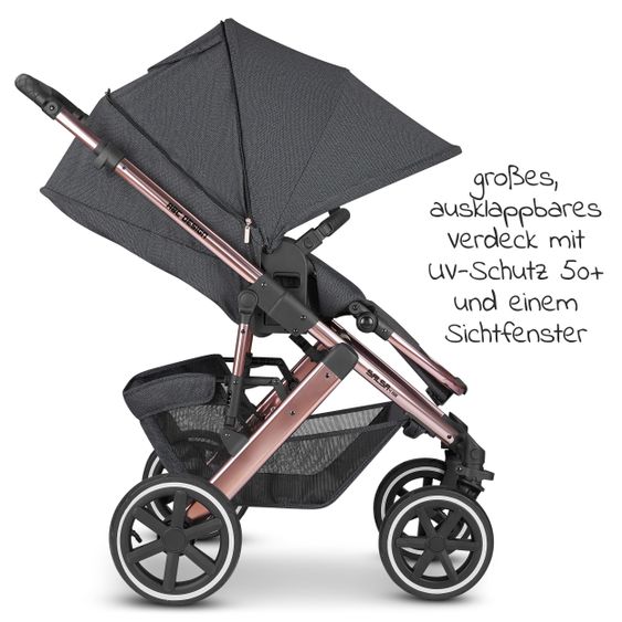 ABC Design Kombi-Kinderwagen Salsa 4 Air - inkl. Babywanne, Sportsitz, Wickeltasche & Zubehörpaket - Diamond Edition - Bubble