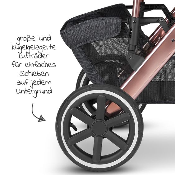 ABC Design Kombi-Kinderwagen Salsa 4 Air - inkl. Babywanne, Sportsitz, Wickeltasche & Zubehörpaket - Diamond Edition - Bubble