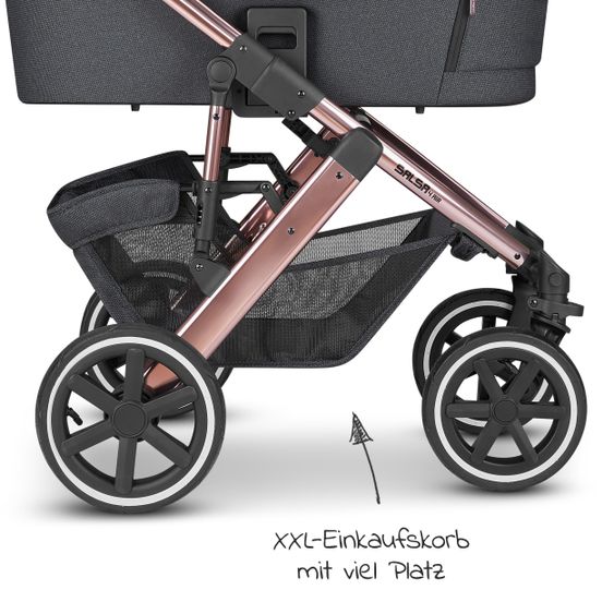 ABC Design Kombi-Kinderwagen Salsa 4 Air - inkl. Babywanne, Sportsitz, Wickeltasche & Zubehörpaket - Diamond Edition - Bubble