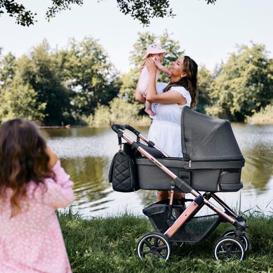 ABC Design Kombi-Kinderwagen Salsa 4 Air - inkl. Babywanne, Sportsitz, Wickeltasche & Zubehörpaket - Diamond Edition - Bubble