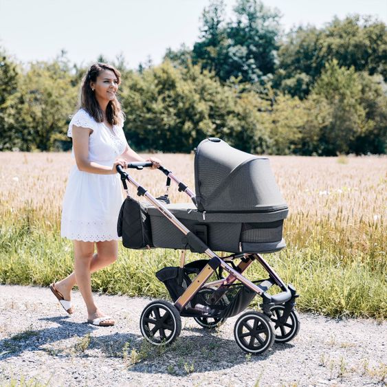 ABC Design Kombi-Kinderwagen Salsa 4 Air - inkl. Babywanne, Sportsitz, Wickeltasche & Zubehörpaket - Diamond Edition - Bubble
