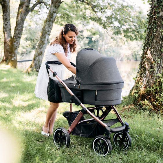 ABC Design Kombi-Kinderwagen Salsa 4 Air - inkl. Babywanne, Sportsitz, Wickeltasche & Zubehörpaket - Diamond Edition - Bubble