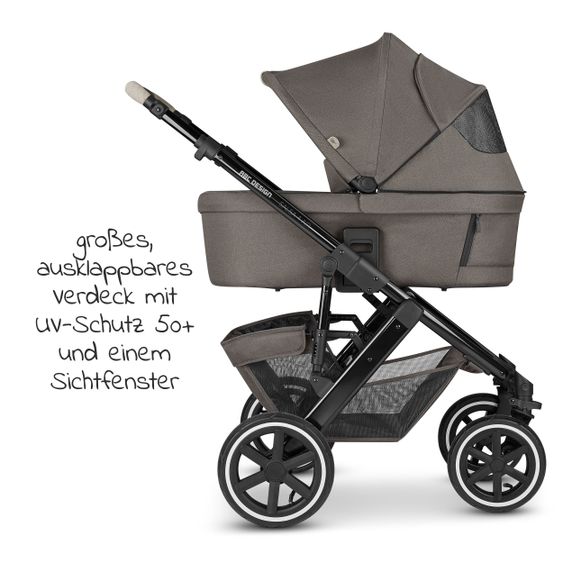 ABC Design Kombi-Kinderwagen Salsa 4 Air - inkl. Babywanne, Sportsitz, Wickeltasche & Zubehörpaket - Diamond Edition - Herb