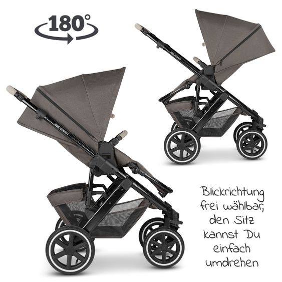 ABC Design Kombi-Kinderwagen Salsa 4 Air - inkl. Babywanne, Sportsitz, Wickeltasche & Zubehörpaket - Diamond Edition - Herb