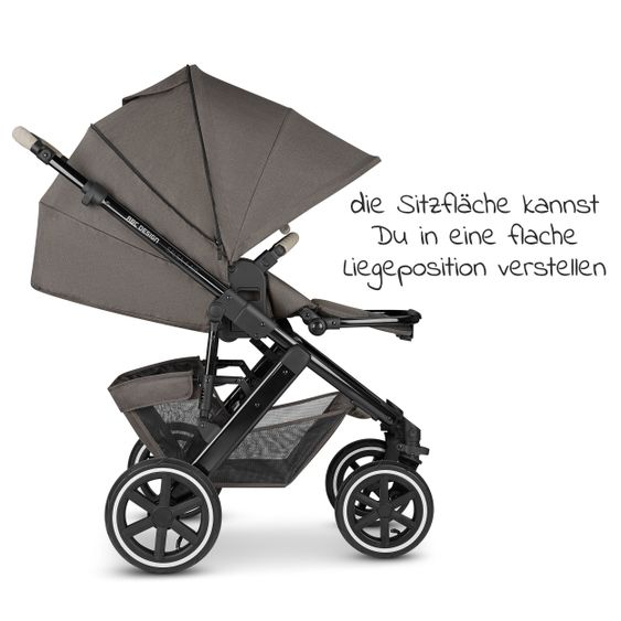 ABC Design Kombi-Kinderwagen Salsa 4 Air - inkl. Babywanne, Sportsitz, Wickeltasche & Zubehörpaket - Diamond Edition - Herb