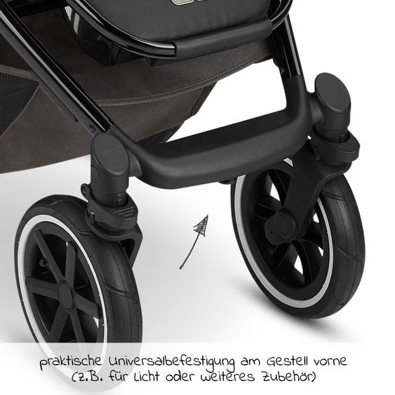 ABC Design Kombi-Kinderwagen Salsa 4 Air - inkl. Babywanne, Sportsitz, Wickeltasche & Zubehörpaket - Diamond Edition - Herb