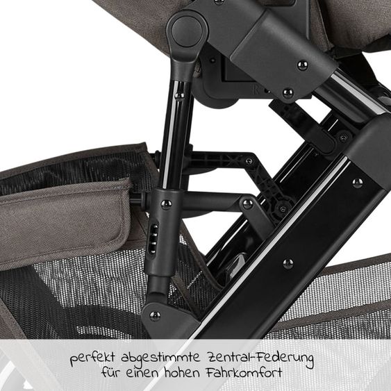 ABC Design Kombi-Kinderwagen Salsa 4 Air - inkl. Babywanne, Sportsitz, Wickeltasche & Zubehörpaket - Diamond Edition - Herb
