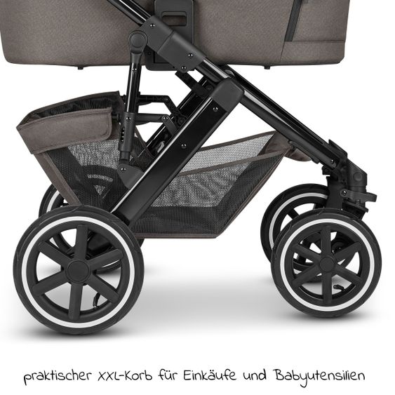 ABC Design Kombi-Kinderwagen Salsa 4 Air - inkl. Babywanne, Sportsitz, Wickeltasche & Zubehörpaket - Diamond Edition - Herb