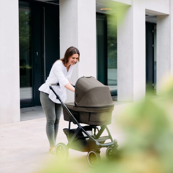ABC Design Kombi-Kinderwagen Salsa 4 Air - inkl. Babywanne, Sportsitz, Wickeltasche & Zubehörpaket - Diamond Edition - Herb