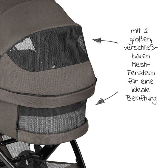 ABC Design Kombi-Kinderwagen Salsa 4 Air - inkl. Babywanne, Sportsitz, Wickeltasche & Zubehörpaket - Diamond Edition - Herb