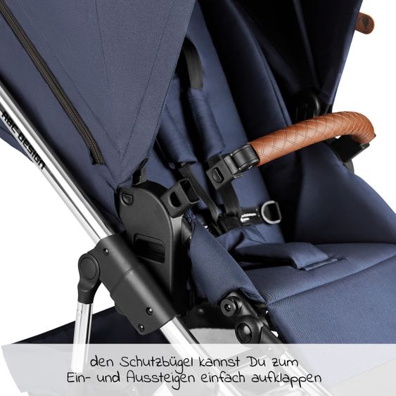 ABC Design Kombi-Kinderwagen Salsa 4 Air - inkl. Babywanne, Sportsitz & XXL Zubehörpaket - Diamond Edition - Navy