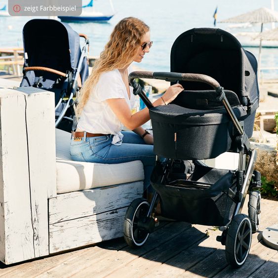 ABC Design Kombi-Kinderwagen Salsa 4 Air - inkl. Babywanne, Sportsitz & XXL Zubehörpaket - Diamond Edition - Navy