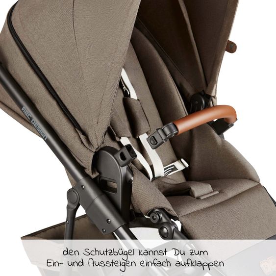 ABC Design Kombi-Kinderwagen Salsa 4 Air - inkl. Babywanne, Sportsitz & XXL Zubehörpaket - Fashion Edition - Nature