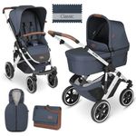 Kombi-Kinderwagen Salsa 4 Air Set inkl. Neugeborenen-Fußsack und Wickeltasche - Classic Edition - Lake