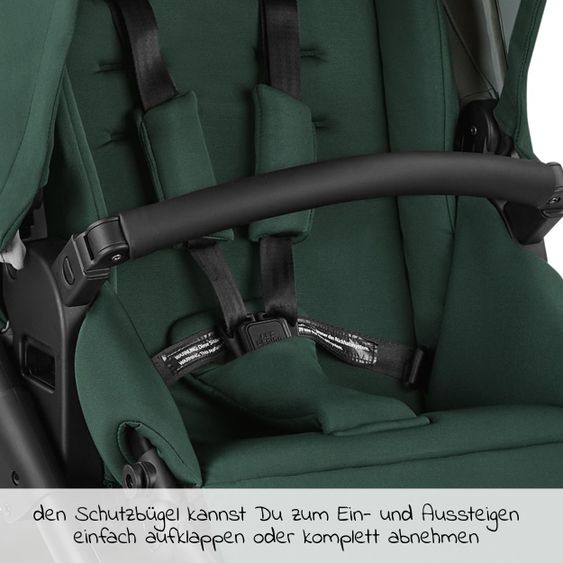 ABC Design Kombi-Kinderwagen Salsa 4 Air Set inkl. Neugeborenen-Fußsack und Wickeltasche - Diamond Edition - Basil