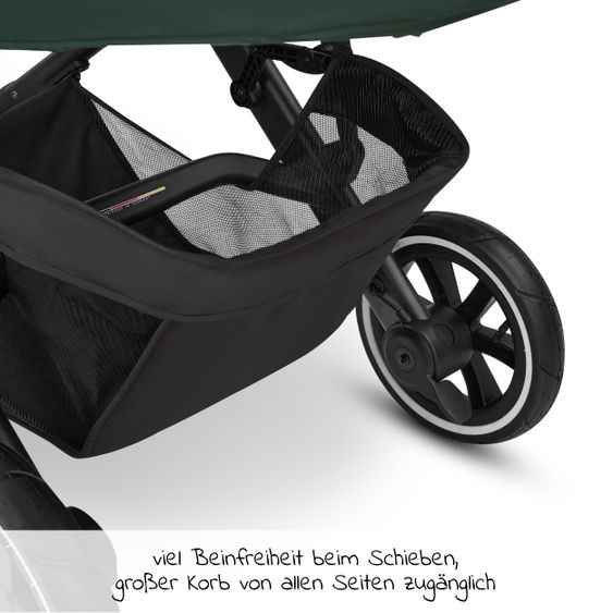 ABC Design Kombi-Kinderwagen Salsa 4 Air Set inkl. Neugeborenen-Fußsack und Wickeltasche - Diamond Edition - Basil