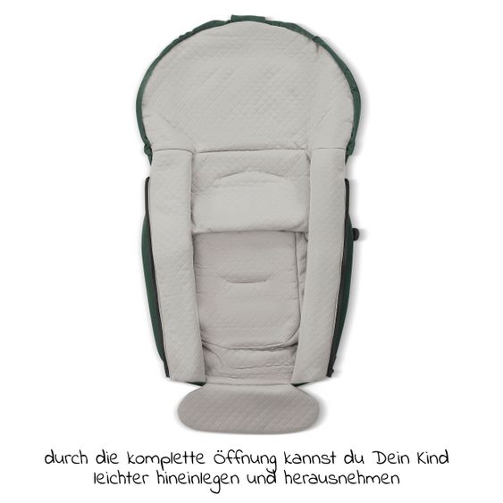 ABC Design Kombi-Kinderwagen Salsa 4 Air Set inkl. Neugeborenen-Fußsack und Wickeltasche - Diamond Edition - Basil