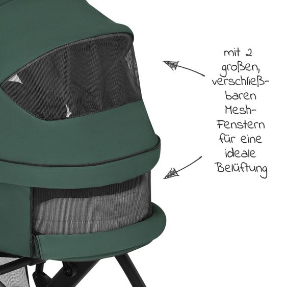 ABC Design Kombi-Kinderwagen Salsa 4 Air Set inkl. Neugeborenen-Fußsack und Wickeltasche - Diamond Edition - Basil