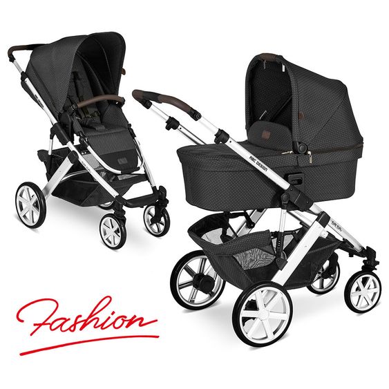 ABC Design Kombi-Kinderwagen Salsa 4 - Fashion Edition - inkl. Babywanne, Sportsitz & XXL Zubehörpaket - Fox