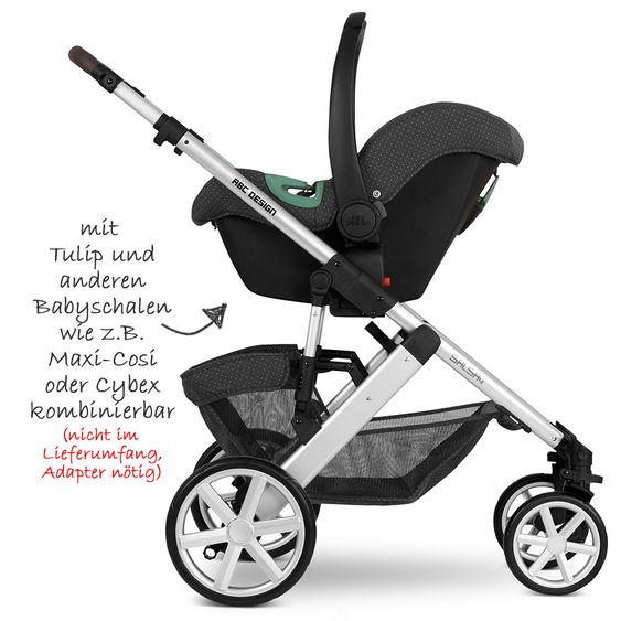ABC Design Kombi-Kinderwagen Salsa 4 - Fashion Edition - inkl. Babywanne, Sportsitz & XXL Zubehörpaket - Fox