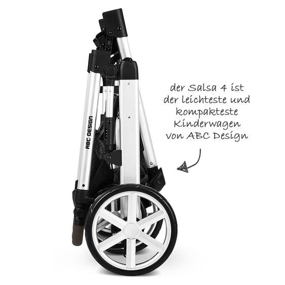 ABC Design Kombi-Kinderwagen Salsa 4 - Fashion Edition - inkl. Babywanne, Sportsitz & XXL Zubehörpaket - Fox