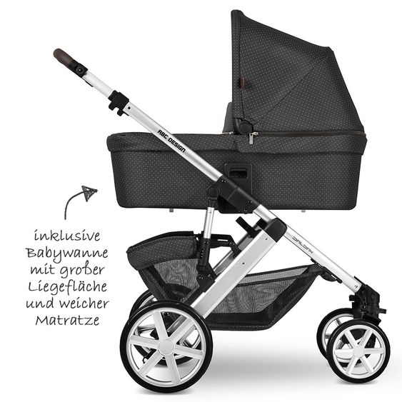 ABC Design Kombi-Kinderwagen Salsa 4 - Fashion Edition - inkl. Babywanne, Sportsitz & XXL Zubehörpaket - Fox
