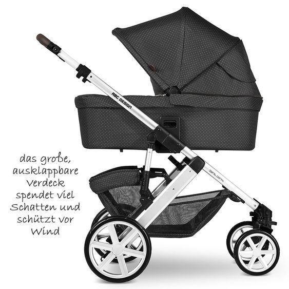 ABC Design Kombi-Kinderwagen Salsa 4 - Fashion Edition - inkl. Babywanne, Sportsitz & XXL Zubehörpaket - Fox