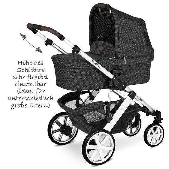 ABC Design Kombi-Kinderwagen Salsa 4 - Fashion Edition - inkl. Babywanne, Sportsitz & XXL Zubehörpaket - Fox