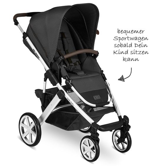 ABC Design Kombi-Kinderwagen Salsa 4 - Fashion Edition - inkl. Babywanne, Sportsitz & XXL Zubehörpaket - Fox