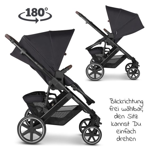 ABC Design Kombi-Kinderwagen Salsa 4 - inkl. Babywanne & Sportsitz - Fashion Edition - Midnight