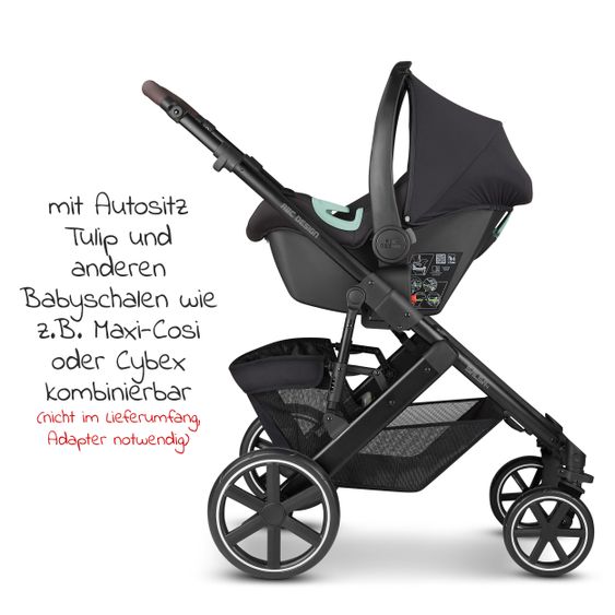 ABC Design Kombi-Kinderwagen Salsa 4 - inkl. Babywanne & Sportsitz - Fashion Edition - Midnight