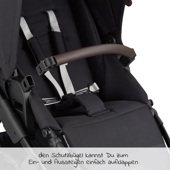 ABC Design Kombi-Kinderwagen Salsa 4 - inkl. Babywanne & Sportsitz - Fashion Edition - Midnight