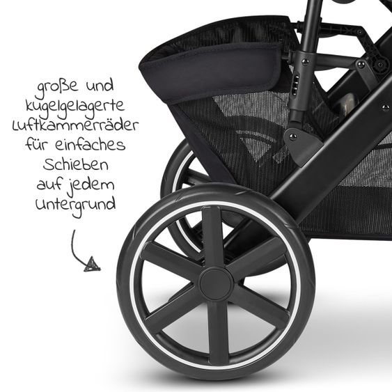 ABC Design Kombi-Kinderwagen Salsa 4 - inkl. Babywanne & Sportsitz - Fashion Edition - Midnight