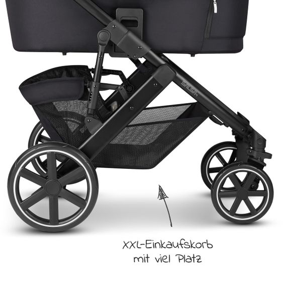 ABC Design Kombi-Kinderwagen Salsa 4 - inkl. Babywanne & Sportsitz - Fashion Edition - Midnight