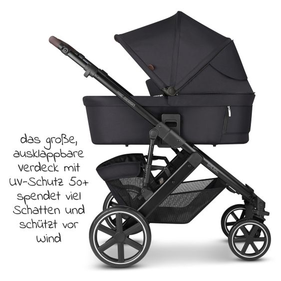 ABC Design Kombi-Kinderwagen Salsa 4 - inkl. Babywanne & Sportsitz - Fashion Edition - Midnight