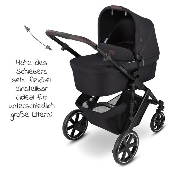 ABC Design Kombi-Kinderwagen Salsa 4 - inkl. Babywanne & Sportsitz - Fashion Edition - Midnight