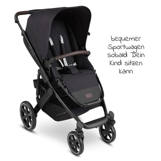 ABC Design Kombi-Kinderwagen Salsa 4 - inkl. Babywanne & Sportsitz - Fashion Edition - Midnight