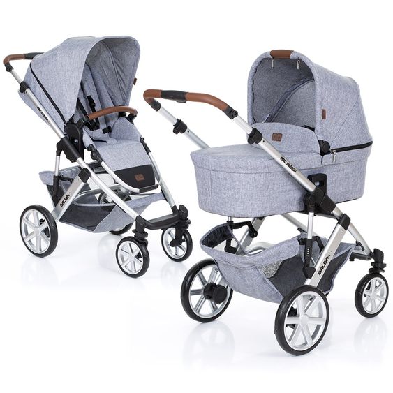 ABC Design Kombi-Kinderwagen Salsa 4 - inkl. Babywanne & Sportsitz - Graphite Grey