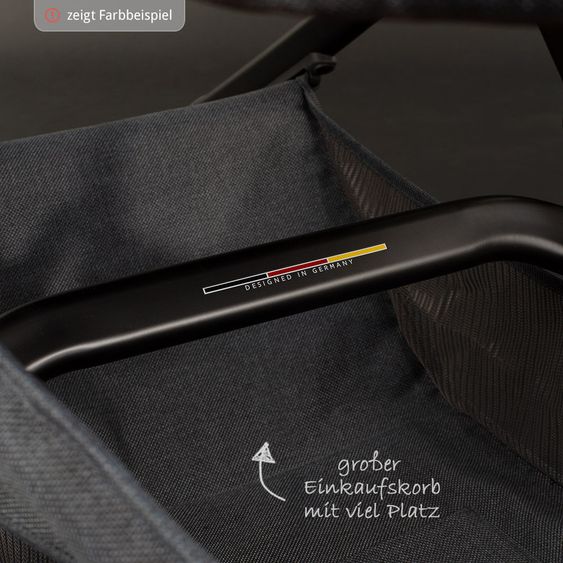 ABC Design Kombi-Kinderwagen Salsa 4 - inkl. Babywanne & Sportsitz - Graphite Grey
