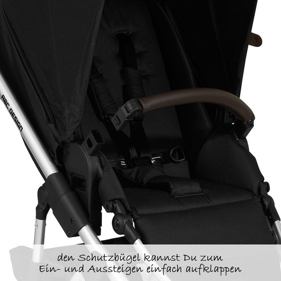 ABC Design Kombi-Kinderwagen Salsa 4 - inkl. Babywanne & Sportsitz - Gravel