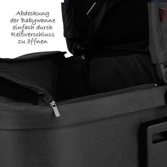 ABC Design Kombi-Kinderwagen Salsa 4 - inkl. Babywanne & Sportsitz - Gravel