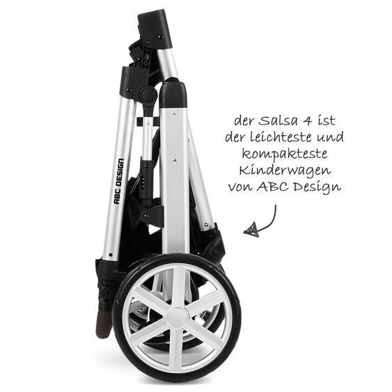 ABC Design Kombi-Kinderwagen Salsa 4 - inkl. Babywanne & Sportsitz - Gravel