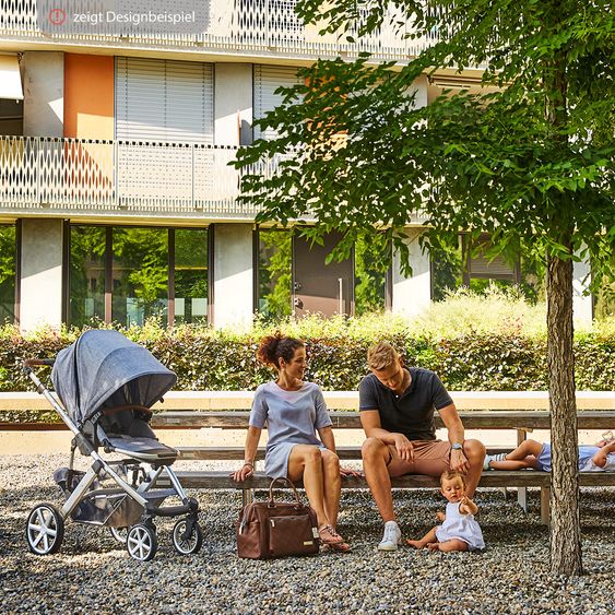 ABC Design Kombi-Kinderwagen Salsa 4 - inkl. Babywanne & Sportsitz - Gravel