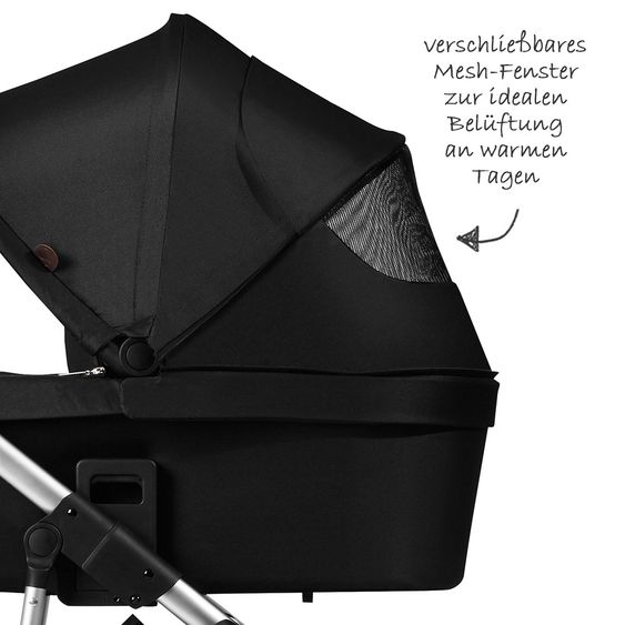 ABC Design Kombi-Kinderwagen Salsa 4 - inkl. Babywanne & Sportsitz - Gravel
