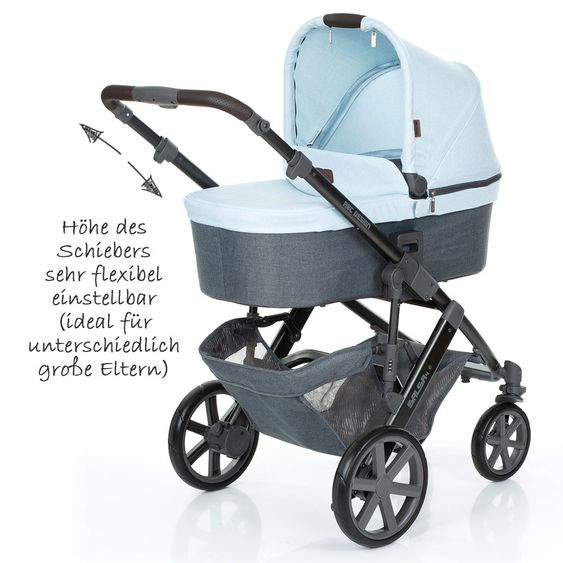 ABC Design Kombi-Kinderwagen Salsa 4 - inkl. Babywanne & Sportsitz - Ice