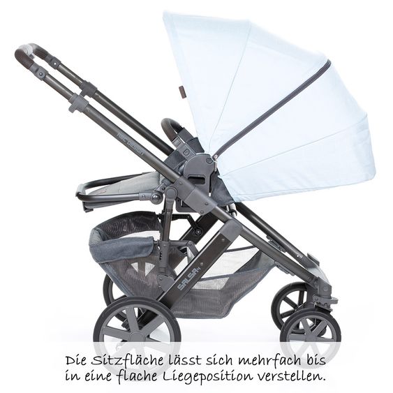 ABC Design Kombi-Kinderwagen Salsa 4 - inkl. Babywanne & Sportsitz - Ice